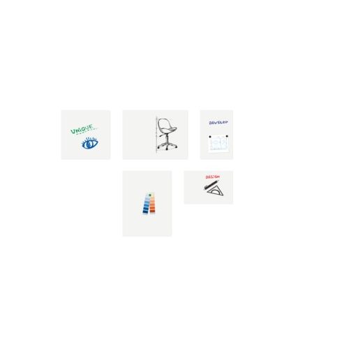 BOARD-UP! keret nélküli fehértábla 75x75 cm