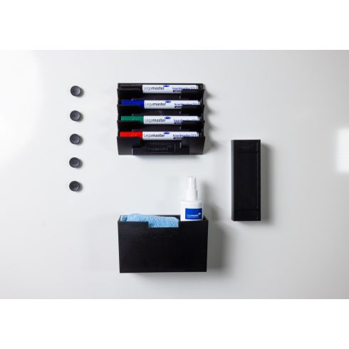 Mágneses táblafilctartó fehértáblákhoz, fekete