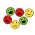 Mágneses emotikonok (smiley), válogatás, 50 mm, 6 db
