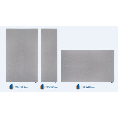WALL-UP Acoustic tűzhető tábla 119,5x200 cm (fekvő) (quiet grey)