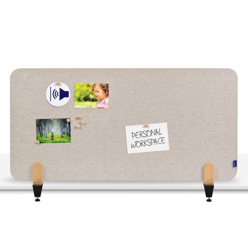 ELEMENTS acoustic íróasztali elválasztó 60x120cm lágy bézs