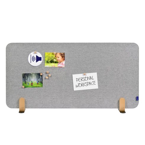 ELEMENTS acoustic íróasztali elválasztó 60x160cm halvány szürke