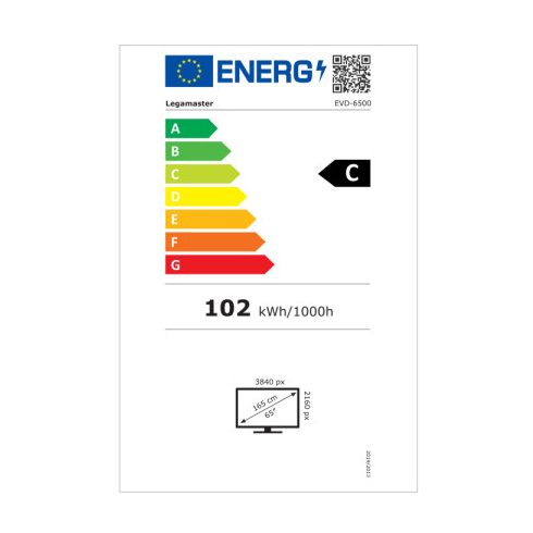 Legamaster Evolve Dynamic interaktív érintőkijelző 65" (EVD-6500) Gynzy oktatási szoftverrel