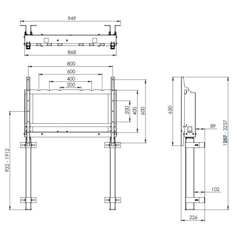 Legamaster moTion Dynamic fali állvány motoros magasságállítással